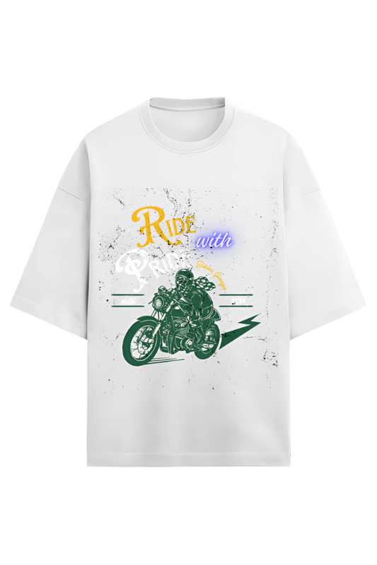 Ride with Pride Terry Oversized Unisex Tee
